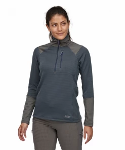 Patagonia Women's Long Sleeve R1 Fitz Roy Trout 1/4 Zip