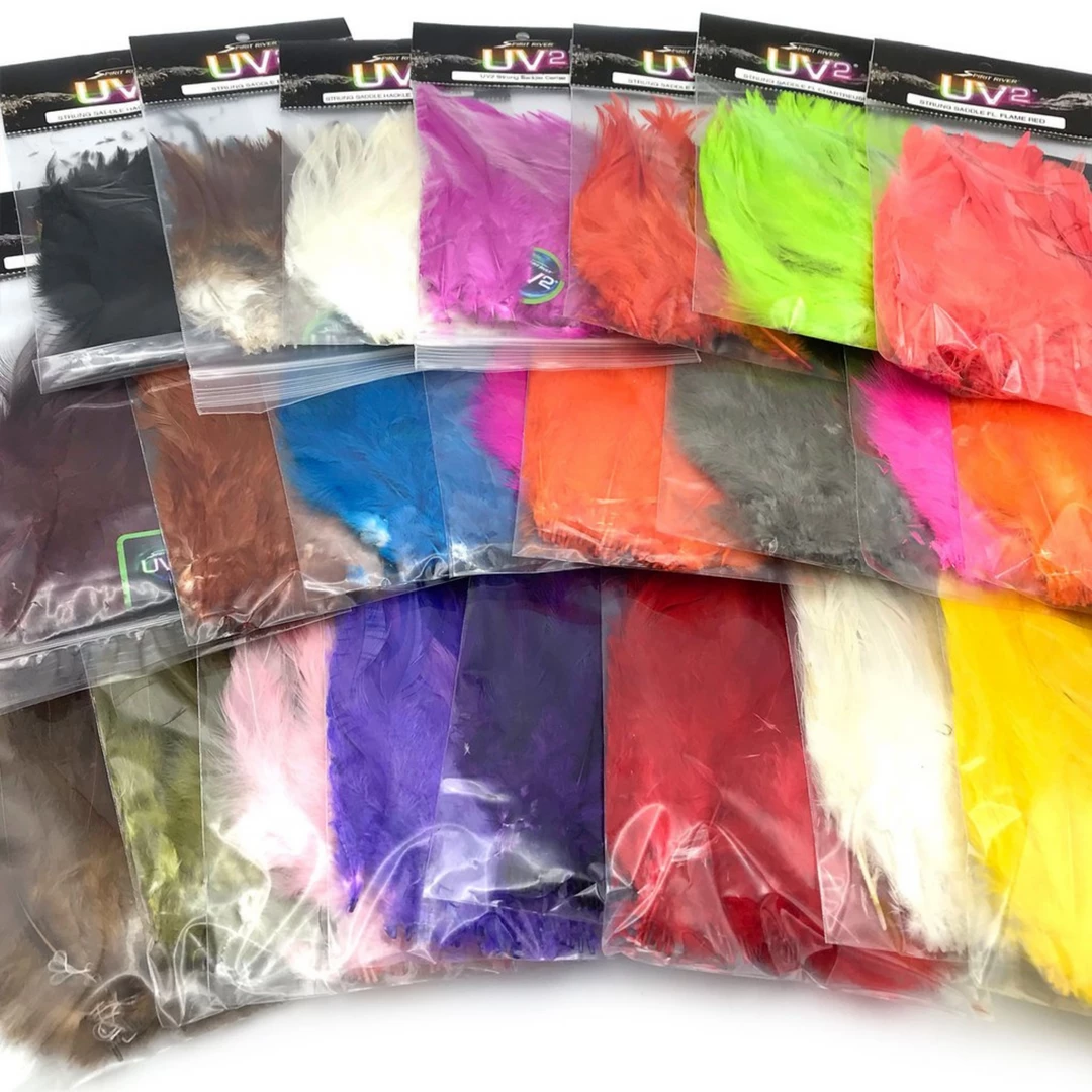 Spirit River Strung Chinese Saddle Hackle - Closeout 1 Spirit River Strung Chinese Saddle Hackle - Closeout