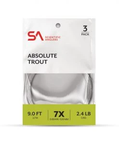 Leader And Tippet Scientific Anglers Absolute Trout Leaders 9 Foot 3pk