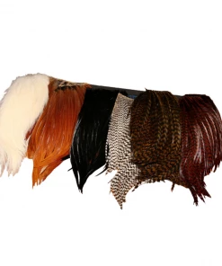 Feathers Hareline Dubbin Bugger Hackle Patches Black