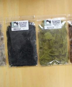 Hareline Dubbin Dyed Hungarian Partridge Feathers - Closeout